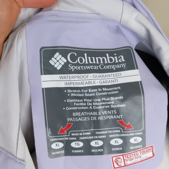 Columbia waterproof rain jacket EUC XL lilac - Picture 4 of 6